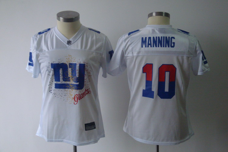 Giants #10 Eli Manning White 2011 Women's Fem Fan Stitched NFL Jersey